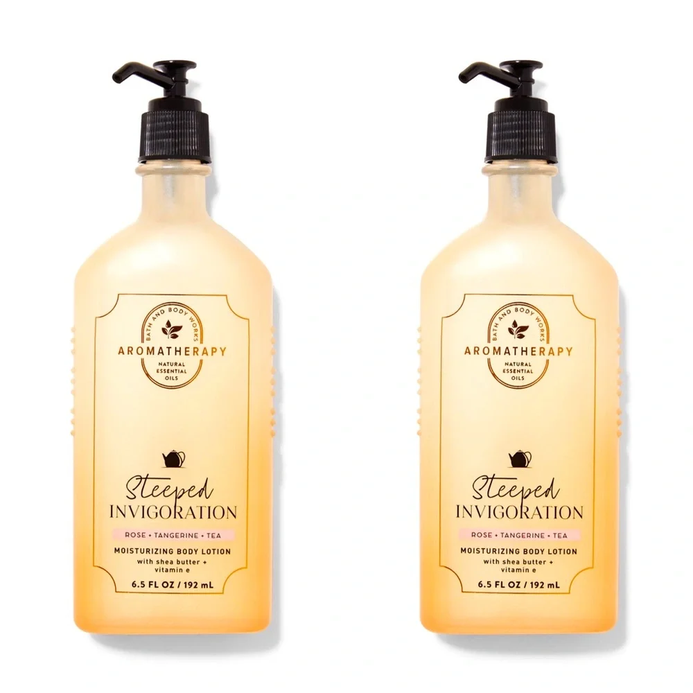 2 B&BW Aromatherapy Steeped Invigoration Rose, Tangerine & Tea Body Lotion